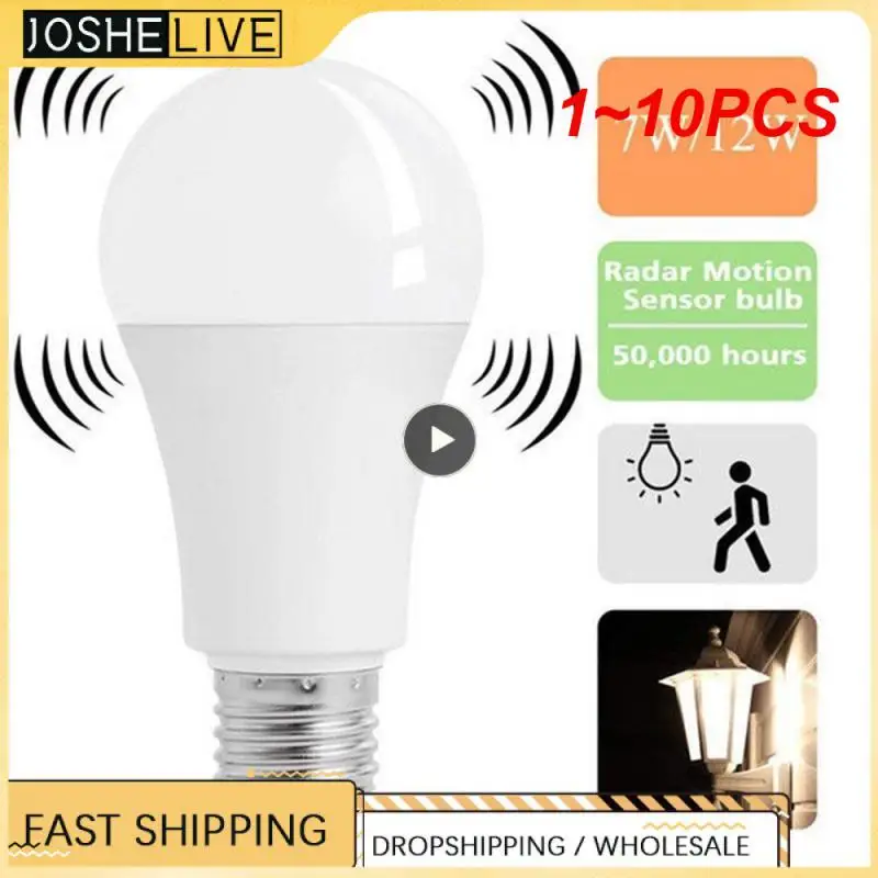 

1~10PCS LED Bulb Motion Sensor Bulb LED Lamp PIR Sensor Light Auto ON/OFF Night Light Parking Stair Pathway Corridor For