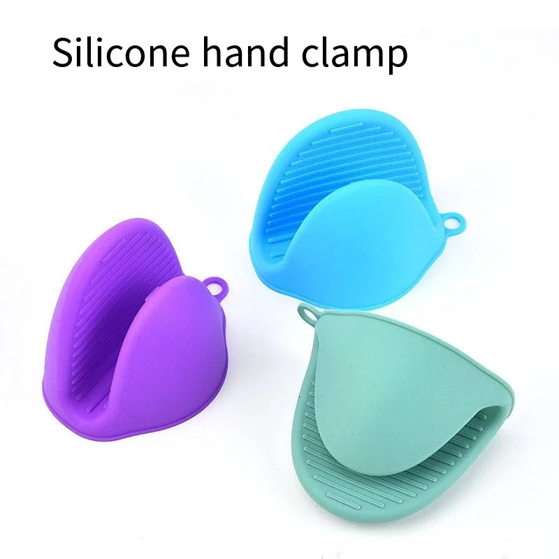 Kitchen Accessories Kitchen Tool 2pcs Oven Mitts Silicone Heat Resistant Pinch Mitts Anti Scalding Non Slip Gloves Clips Pot Holder Cooking Baking Oven