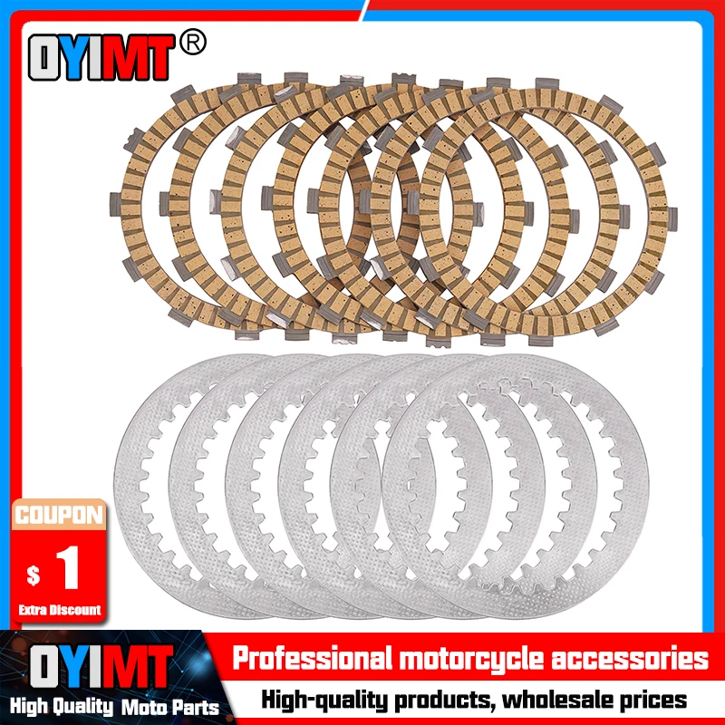 

Motorcycle Paper Based / Bakelite Steel Clutch Friction Plates For Yamaha XT660R XT660X 25KW XT660Z Tenere XVS650 Drag Star