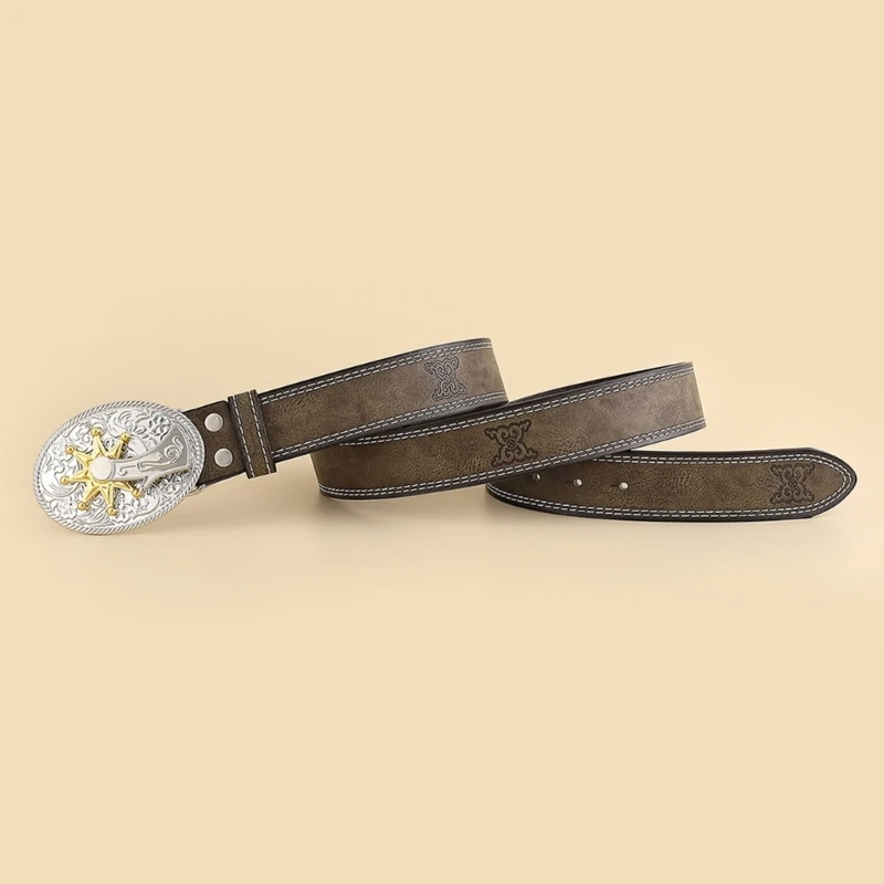 ★ Fallett★ Buckle Flower Man to Man Ivory FA2501CR01IV Men Women Silver Metal Big Belt Buckle Fleur De Lis Lily