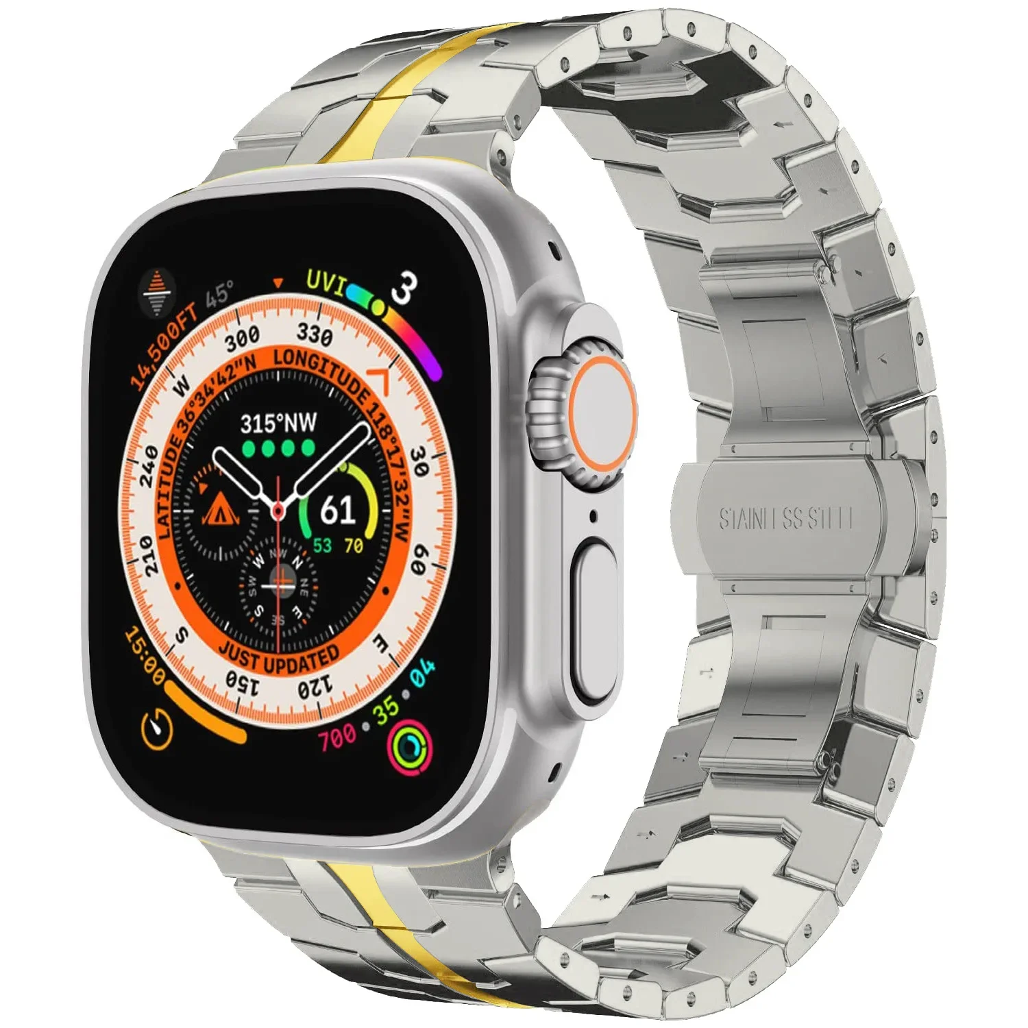 Stainless Steel Metal Strap for Apple Watch - Elegant Wristband Replacement