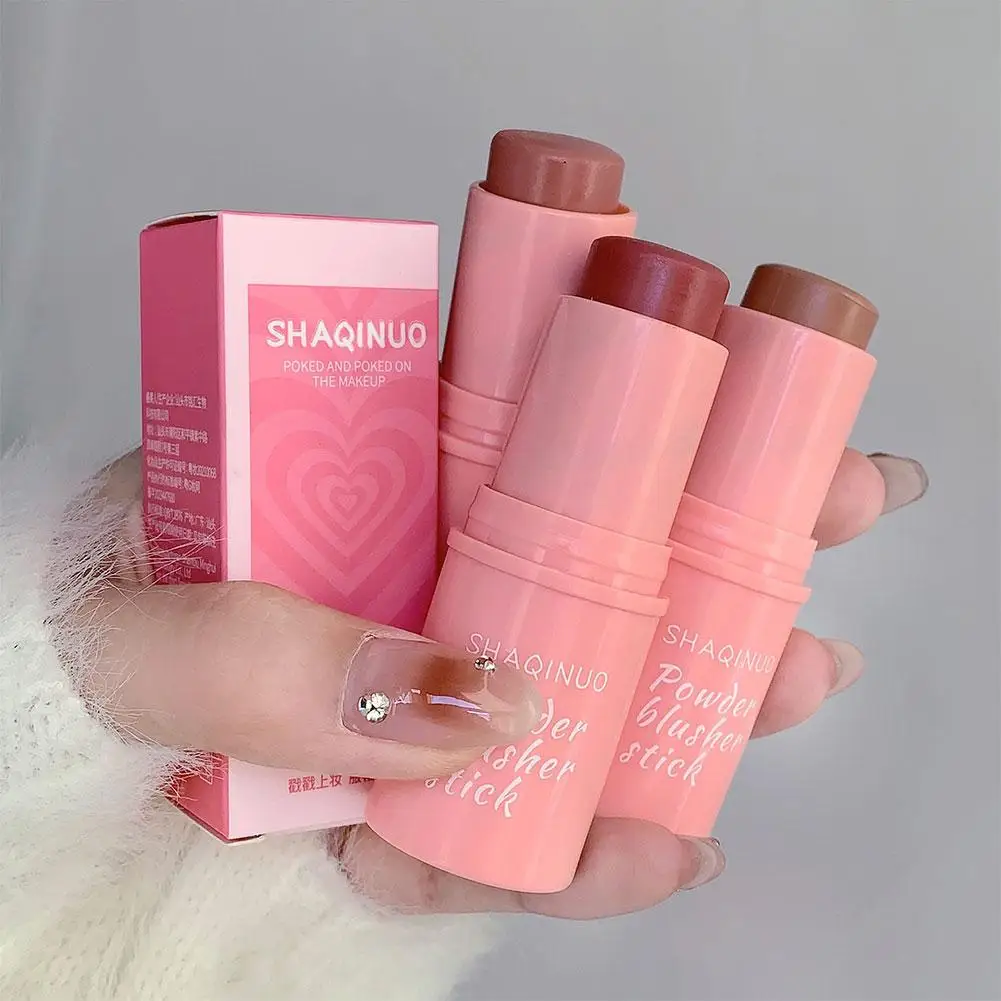 Facial Blush Eyeshadow Stick Lip Stick Multi-use Cheek Blusher Eye Make-up Rouge Natural Cosmetics blush stick facial blusher