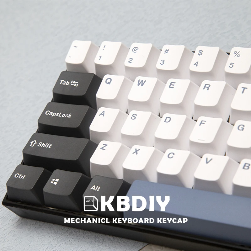 KBDiy Arctic Double Shot OEM профиль PBT колпачки для клавиш белый черный краситель под заказ GMK
