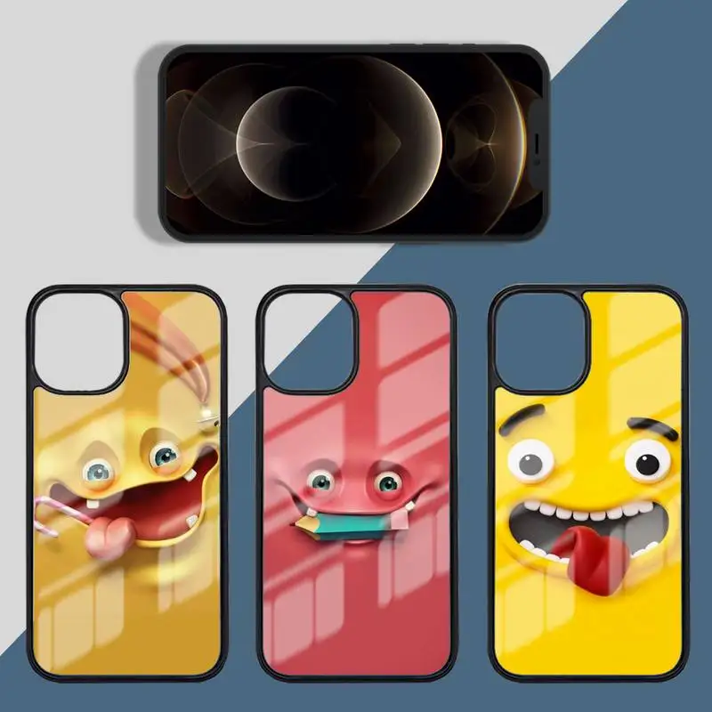 

Funny smiley face cartoon pattern Phone Case PC For iphone 14 11 13 12 x xs xr pro max mini plus Luxury shell funda