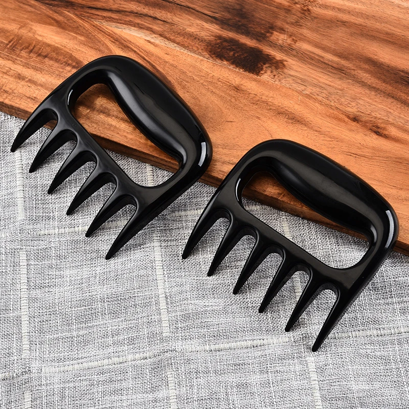 Kitchen Utensils 2Pcs Bear Meat Claws Handle Barbecue Forks Kitchen Manual Food Fork Meat Pork Clamp Roasting BBQ Fork Kitchen Knives Tool