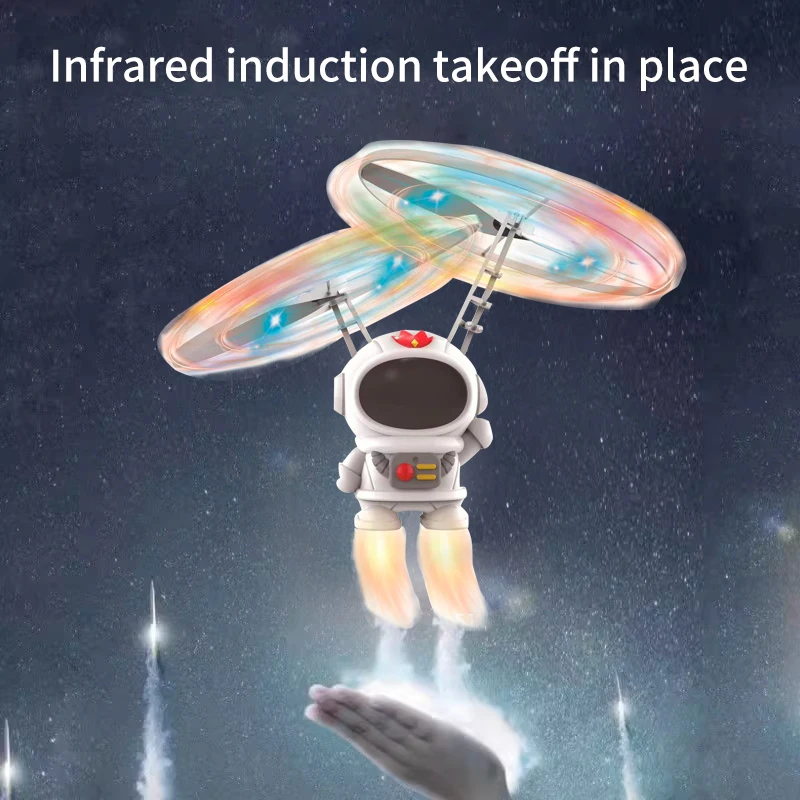 Astronaut Vehicle Toy Levitating Luminous Astronaut Induction Rotatable Ball Wire Man Children Toys