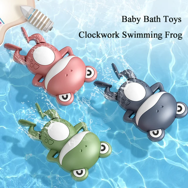 Cute Frogs Duck Baby Bath Toys for Kids Swimming Bath Beach Toys Dolphin Animal Water Clockwork Infant Newborn Toys brinquedos 1