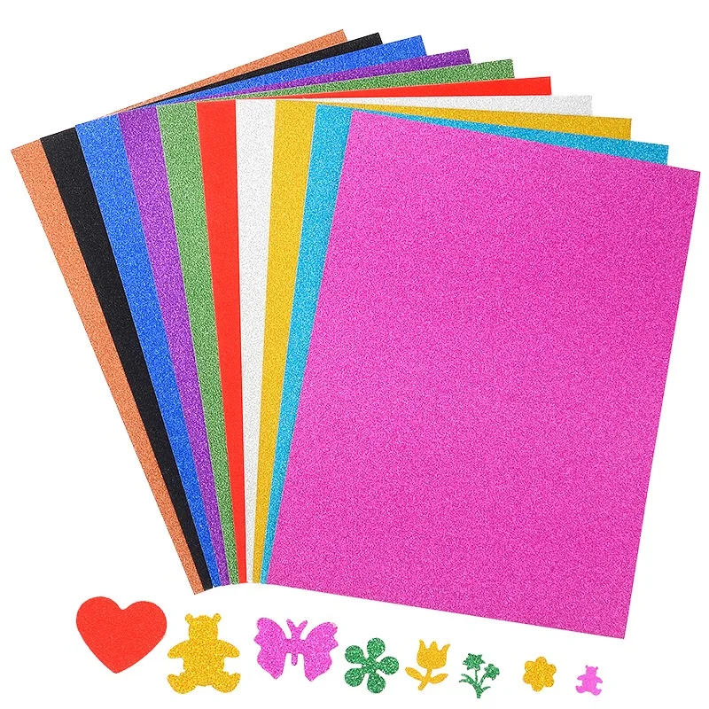 10pcs A4 Foam Paper Foam Paper For Crafts Foam Paper Sheets Foam Paper For  Kids Foam Paper White Foam Paper Glitter Craft - Stickers - AliExpress