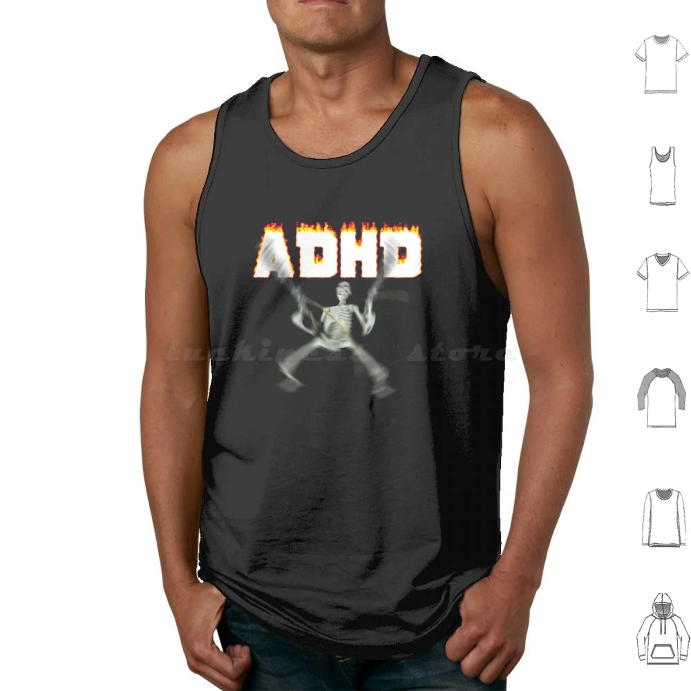 

Adhd Skeleton Meme Tank Tops Print Cotton Adhd Awareness Adhd Support Awareness Neurodivergent Neurodiversity Audhd