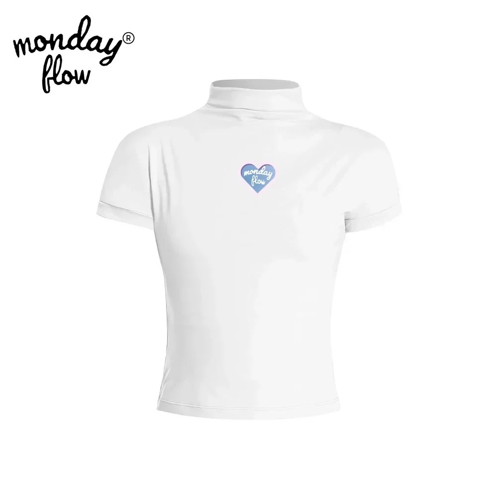 Monday Flow 여성용 골프 의류, 신상 의류, 반팔, 속건성 스포츠 티셔츠, 하단 여름 골프 탑 의류