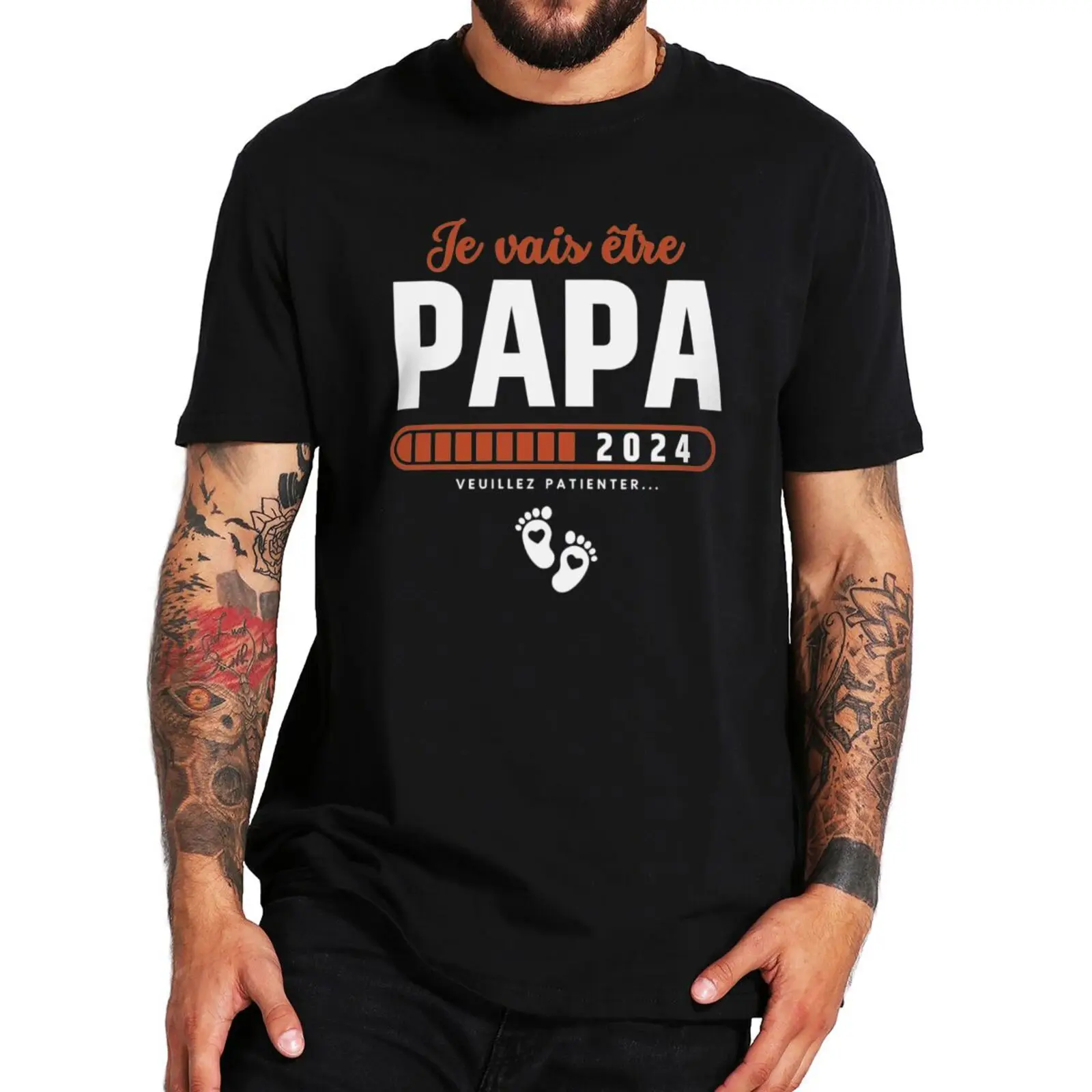 

Summer T-shirts I Am A Dad T-shirt French Texts Future Dad 2024 Papa Gift Men Clothing Cotton Soft O-neck Graphic Tee-shirt