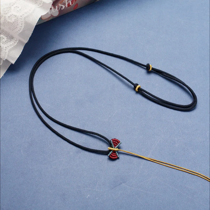 Escaping Princess Bowknot Red Rope Female High Grade Pendant Necklace ...