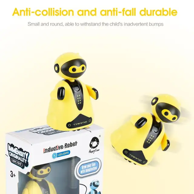 Draw Lines Follow Toy Magical Pen Inductive Kids Baby Truck Tank Toy Mini RC Robot Engineering Vehicle Car Follow Penguin Gift 6