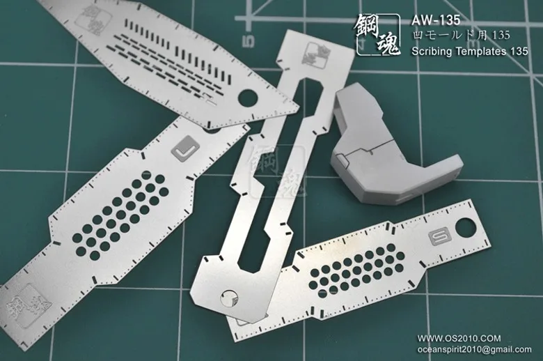 AW-135 스크라이빙 템플릿 플라스틱 모델 공예 도구, 군사 모델 건축 도구, 취미 DIY 액세서리