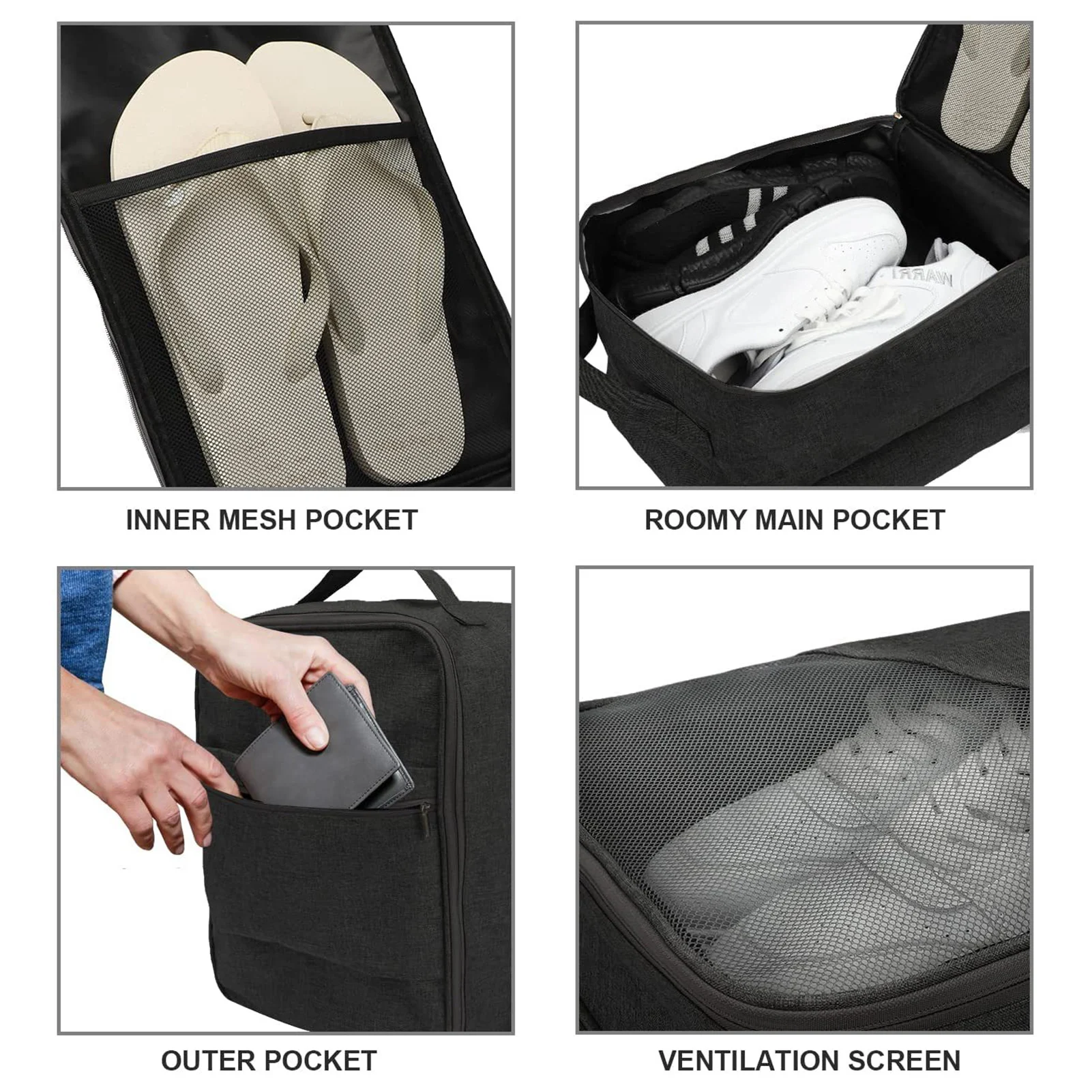 Shoe Bags For Travel Shoe Packing Bags For Travel Zippered Waterproof