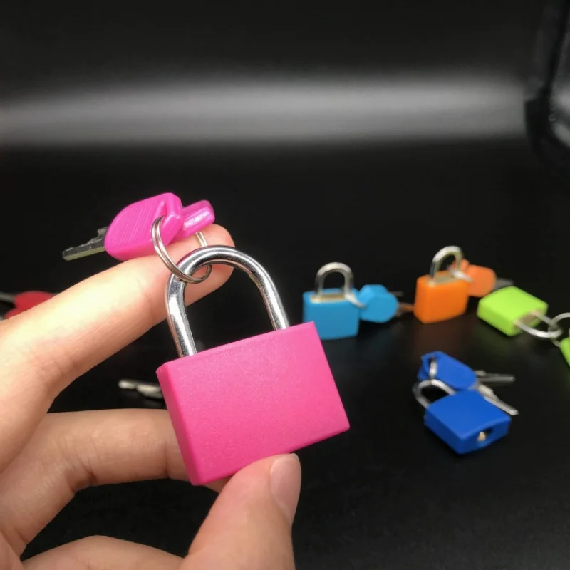 12 Lucchetti Per Valigie Multicolore Con 2 Chiavi Ciascuno, Mini Lucchetti In Rame E ABS, Per Armadietti, Zaini, Bagagli - 4