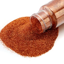Sparkly Fine Glitter Powder for Arts and Crafts, Nail Art, and Cosmetic Use - Rainbow Colors (30g- Copper)