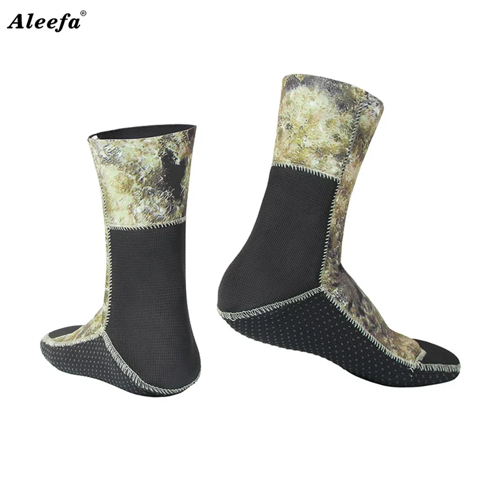 Diving Socks 3mm Neoprene Diving Socks Camouflage Beach Swimming Keep Warm for Scuba Diving 3