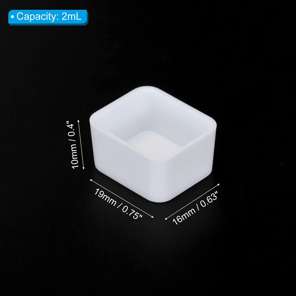 2ml White Watercolor Half Pans, 50 Pack Empty 1/2 Pans Plastic Watercolor Tins for Watercolor Oils Acrylic Painting Travel Tin 2