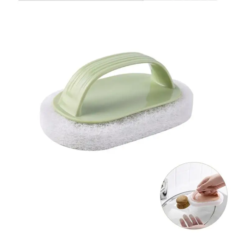 

Window Wall Cleaning Brush For Kitchen Bathroom Toilet Cleaning Sponge Bath BottomBathtub Ceramic Cleaning Tools With Handle