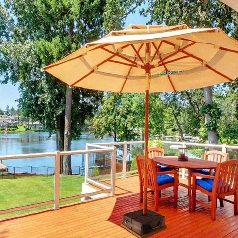 Umbrella Base Weight Bag 18" Round Parasol Sand Bags with Side Slot Opening for Outdoor Patio Umbrella Stand umbrella stand