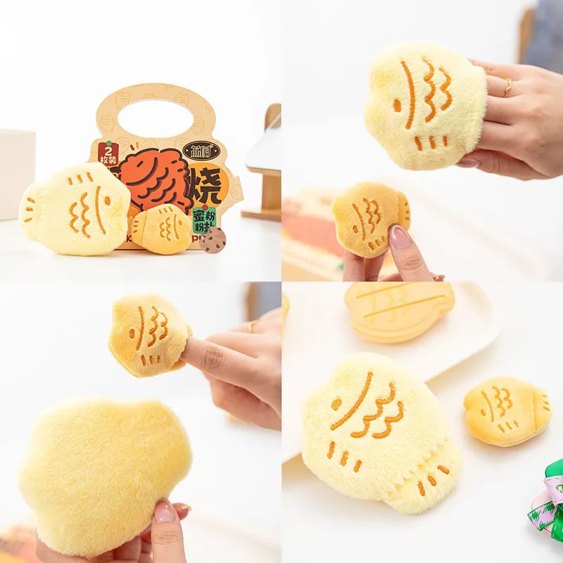 LISHU 2pcs Makeup Foundation Puff Air Cushion Loose Powder Highlighter Velvet Cosmetic Blender Sponge Applicator 5