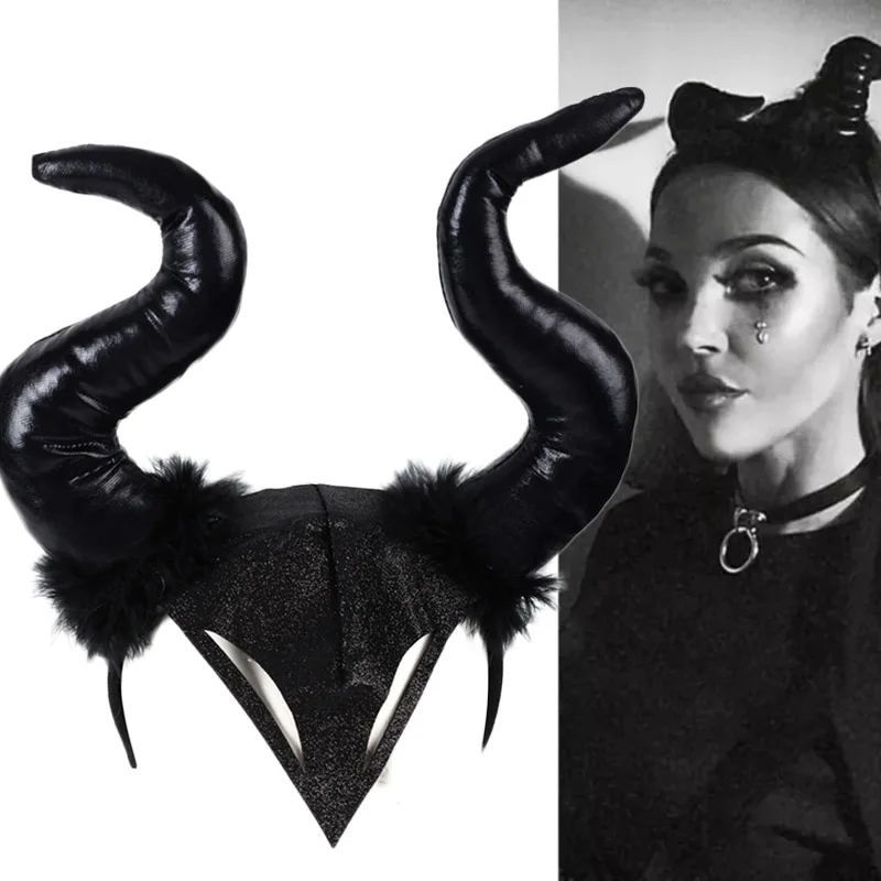 Black Demon Horns Headband Halloween Horns Headband Horn Headband