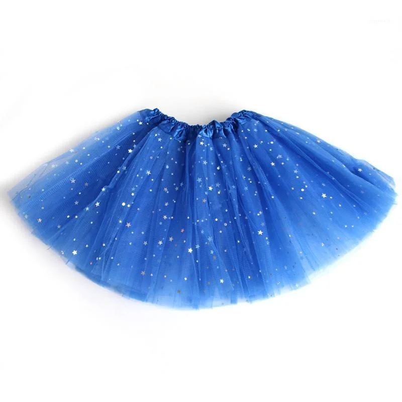 

Skirts 3-8T Baby Star Glitter Dance Tutu Skirt 3 Layers Tulle Toddler Pettiskirt Tule Girls Children Shining