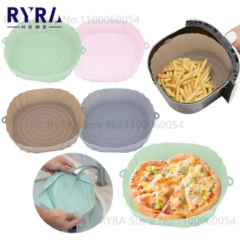 Friggitrici Ad Aria In Silicone Teglia Da Forno Pizza Pollo Fritto Airfryer Cestello In Silicone Riutilizzabile Airfryer Pan Liner Accessori Cottura