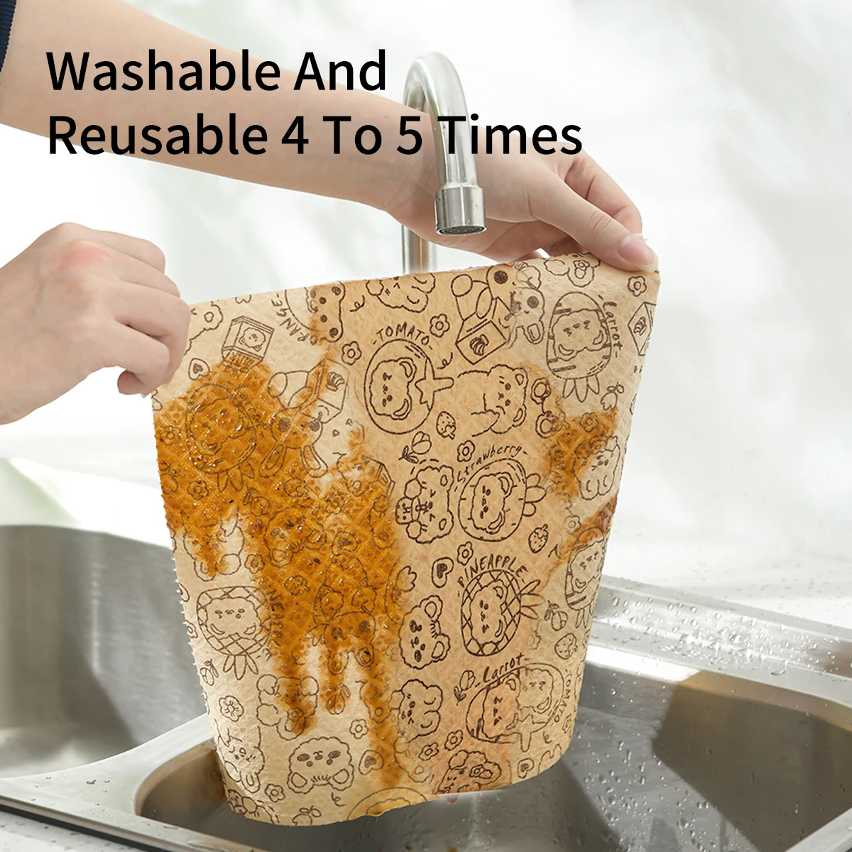 Multipurpose Lazy Cloth Bamboo Fiber Dishwashing Tissues Kitchen Dishwashing Cloth Reusable Cleaning Thickened Home Rag