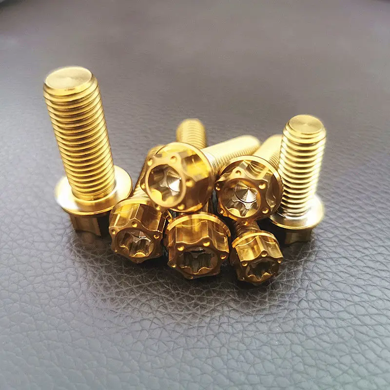 Titanium Screws M6 M8 M10 Ti Bolts for Motorcycle DIY Brake Disc Rotor Allen Key Hexagon Socket Motorcycle Caliper Fastener motorcycle brake disc,motorcycle bolt screws