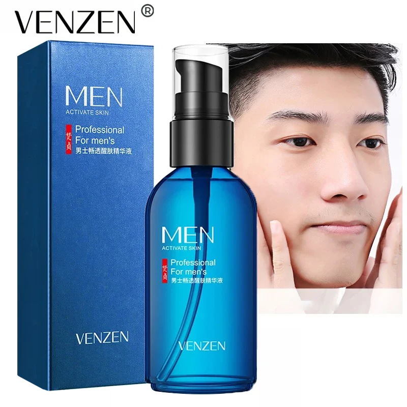 Arbutin Men Anti-Wrinkle Face Serum Oil Control Shrink Pores Essence Brighten Whitening Hyaluronic Moisturizing Skin Care 50ml conosin anti wrinkle freeze essence spray 50ml moisturizing