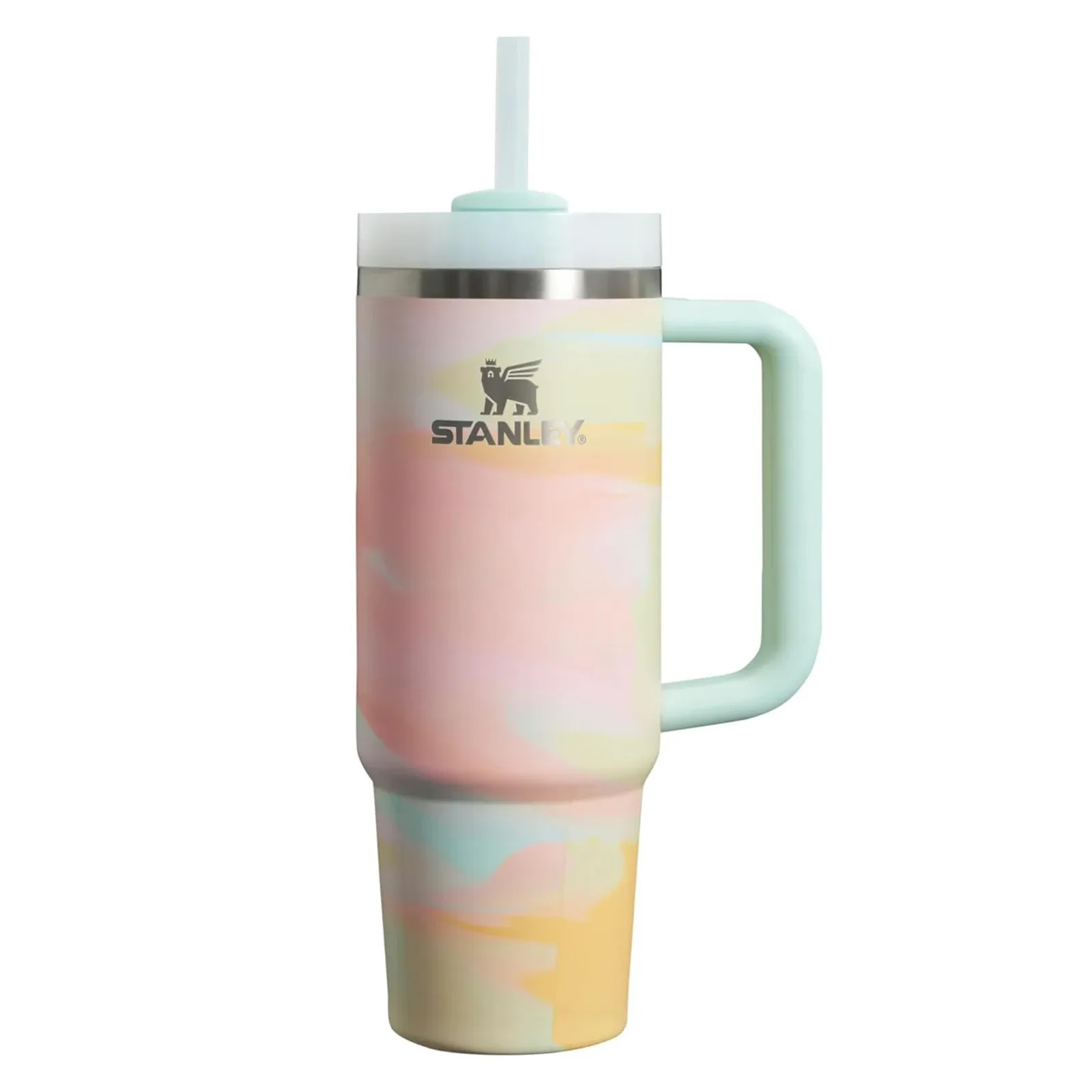 손잡이가 있는 휴대용 보온 아이스 컵, 대용량 스테인리스 스틸, 40OZ, 북아메리카, 신제품