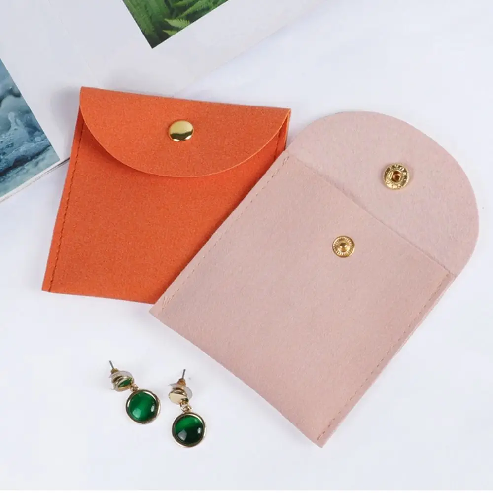 

Velvet Jewelry Bag New Snap Button Dust Protect Packaging Bag Portable Wrapping Pouch Gift Bag Buddha Bead