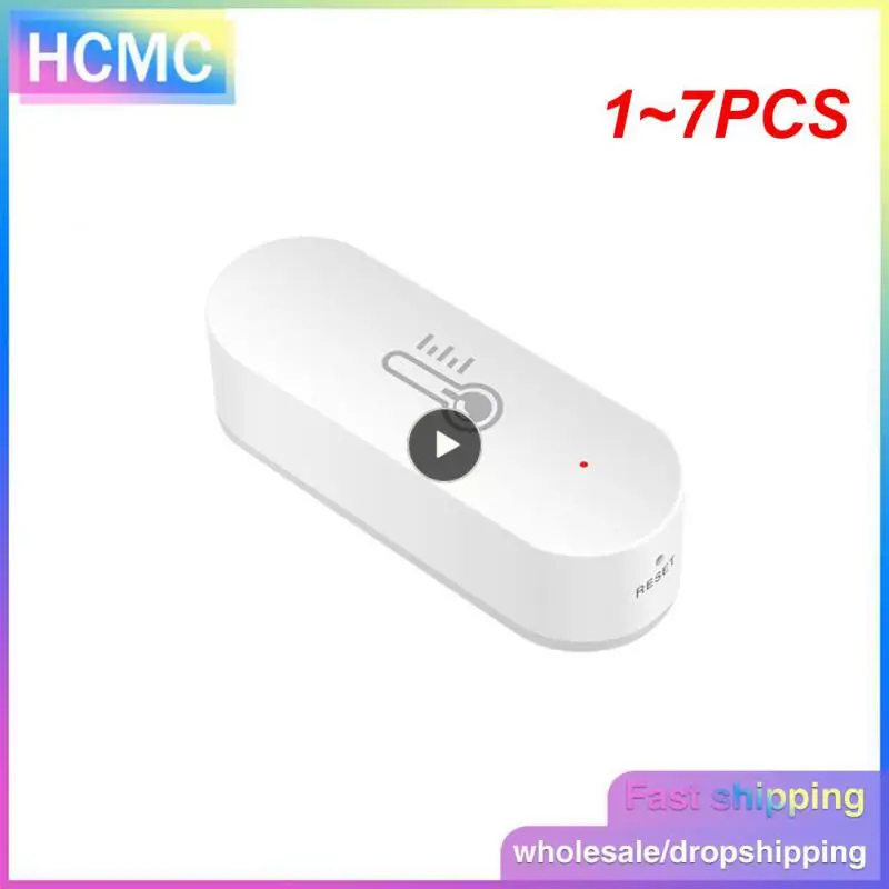 

1~7PCS Tuya WiFi Temperature Humidity Sensor Smart Life APP Monitor Smart Home Work With Alexa Home No Hub Required