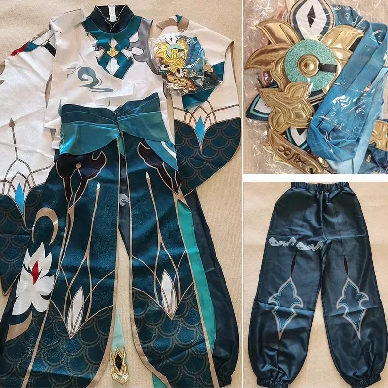 Imbibitor Lunae Cosplay Dan Heng Costume with Headwear Earrings Suit Halloween Props for Anime Comic Con Danheng Outfits cosplay costume