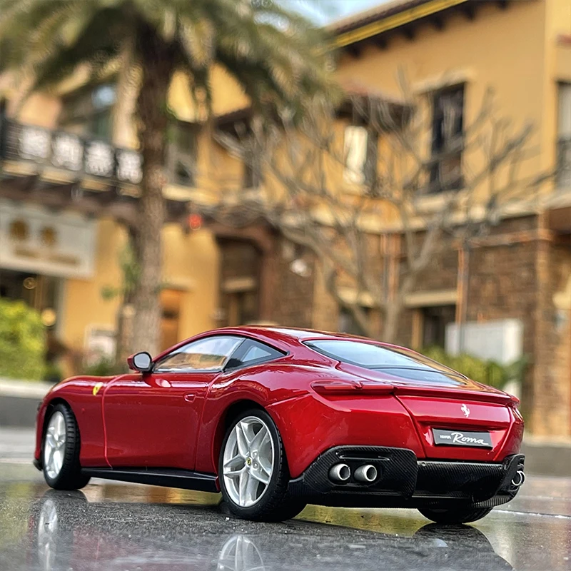 Bburago 1/24 Ferraris ROMA 합금 레이싱 카 모델, 다이캐스트 금속 장난감, 슈퍼 스포츠카 모델, 시뮬레이션 컬렉션, 어린이 선물