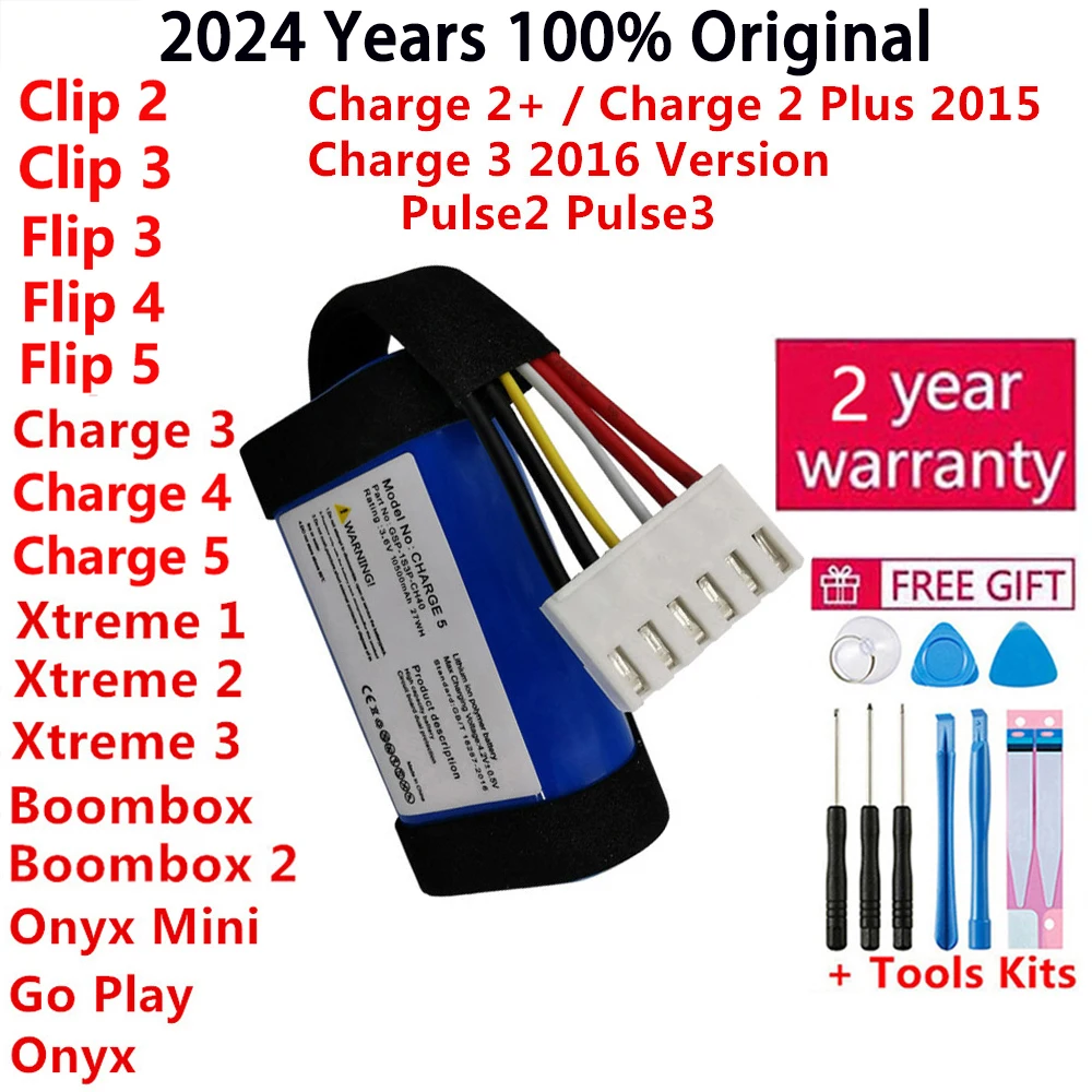 2024 оригинальный сменный аккумулятор для JBL Charge Flip Pulse Xtreme 1 2 3 4 5 Для Harman Kardon Go Play Onyx Mini Bateria