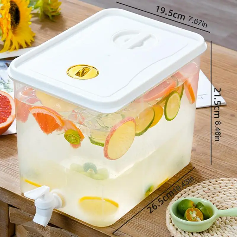 Juice Dispenser For Fridge Large Capacity Juice Dispensers With Spigot And Filter Record Date Cold Drink Container With Lid
