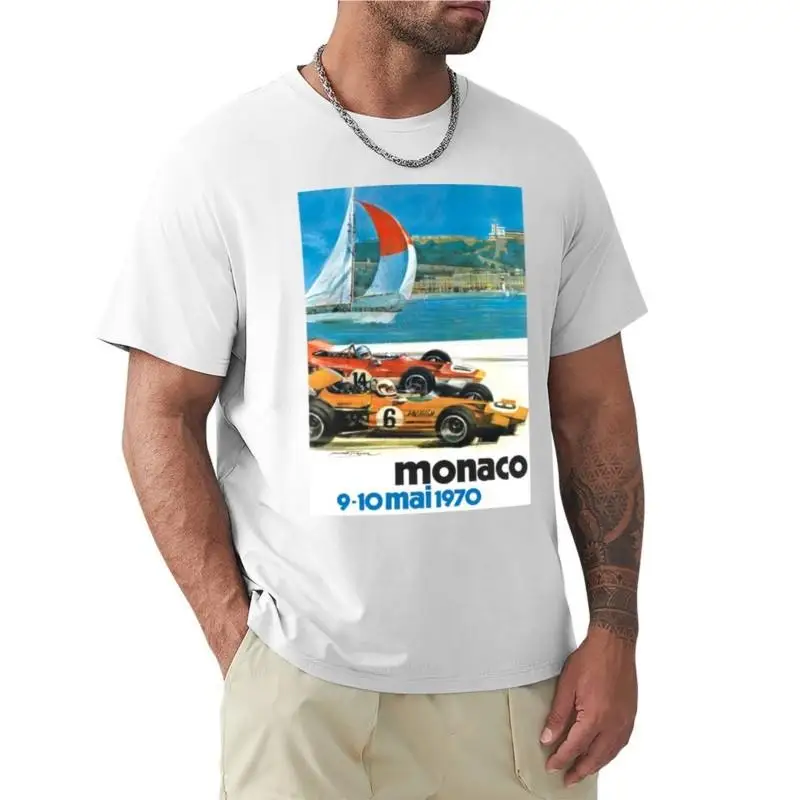 

Коллекция 1970 года, Монако, Grand Prix плакат гонки, футболка, короткие футболки на заказ, дизайнерские собственные мужские топы, футболки, мужские футболки
