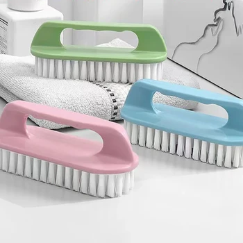1PC Spazzola per strofinare Setole dure Lavanderia Vestiti Scarpe Spazzola per strofinare Spazzola per pulizia a mano in plastica portatile Cucina Bagno 1