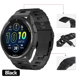 Titanium and Stainless Steel 22mm Wristband - Garmin Venu 3 2 (Black)
