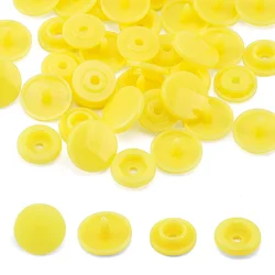 Bulk Plastic Snap Buttons for DIY Clothing and Accessories (Yellow Snap Button)