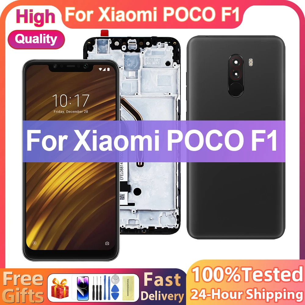 ЖК-дисплей 6,18 дюйма для Xiaomi Mi Pocophone F1 M1805E10A, сенсорный экран с дигитайзером в сборе для Xiaomi Poco F1, экран