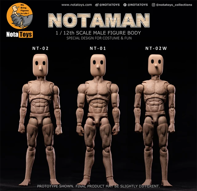 1/12 Scale Male Action Figure,6inch Pocket Series Drawman Flexible Action  Figure Body Collection (A)