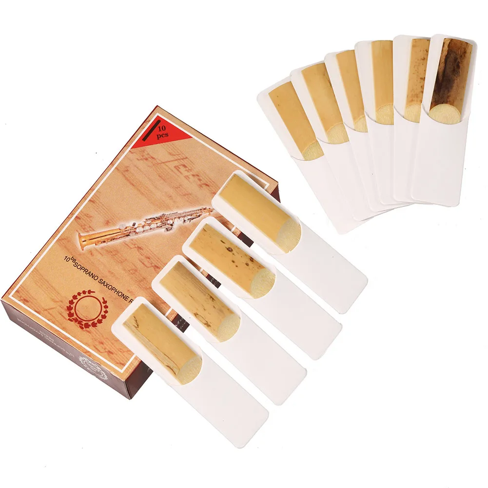 10 Pz Soprano Sax Canne Forza 2.5 Sassofono Reed Strumento Accessorie Durezza 2.5 Strumenti A Fiato Accessori