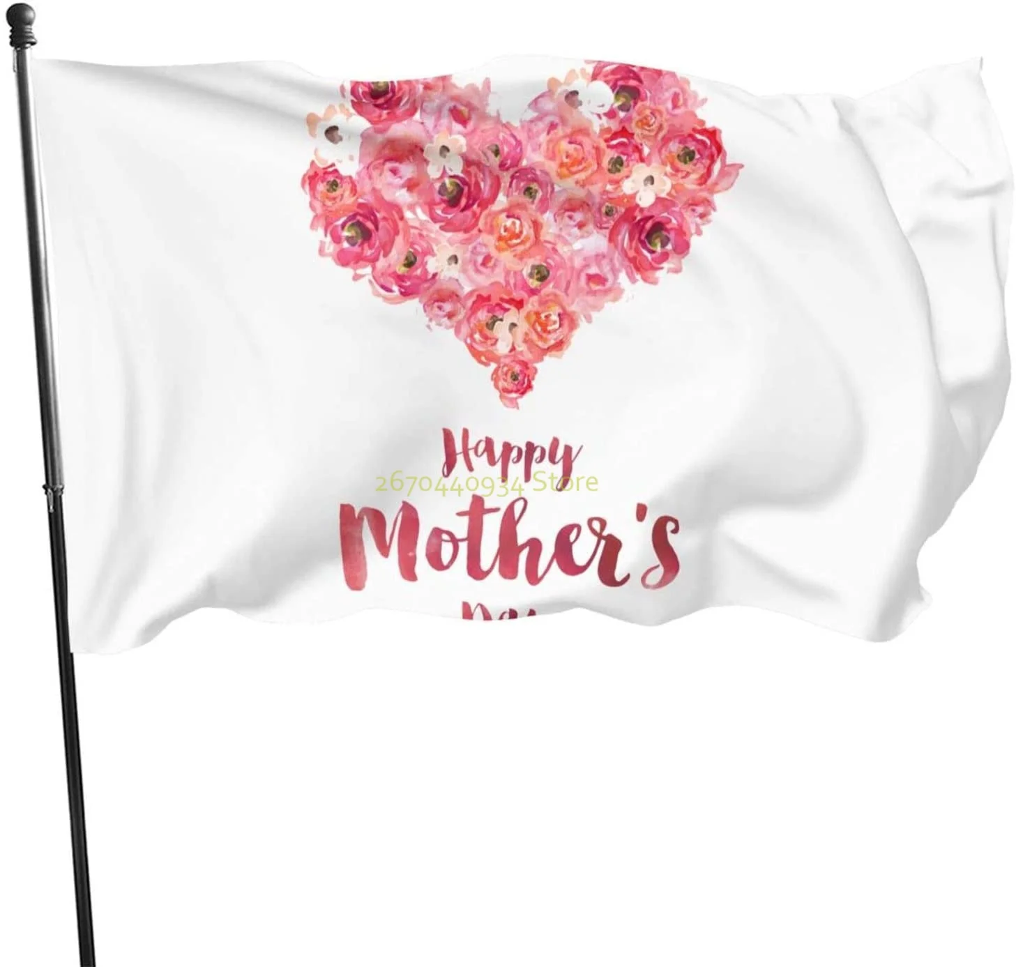 Happy Mothers Day Flag 3x5 Feet Indoor Outdoor Decoration Banner with