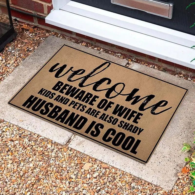

Welcome Door Mat Non Slip Backing Funny Door Rug Lightweight Welcome Doormat Entrance Strong Absorption Floor Rugs For Home Room