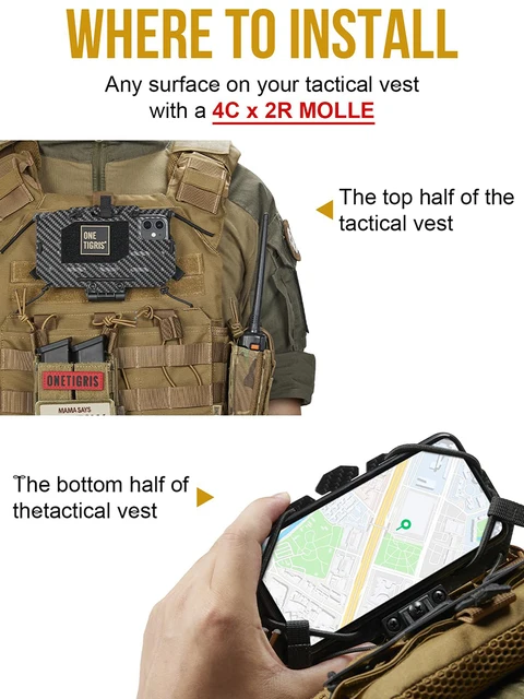 Plate Carrier OneTigris MOLLE Phone Holder Version Plate