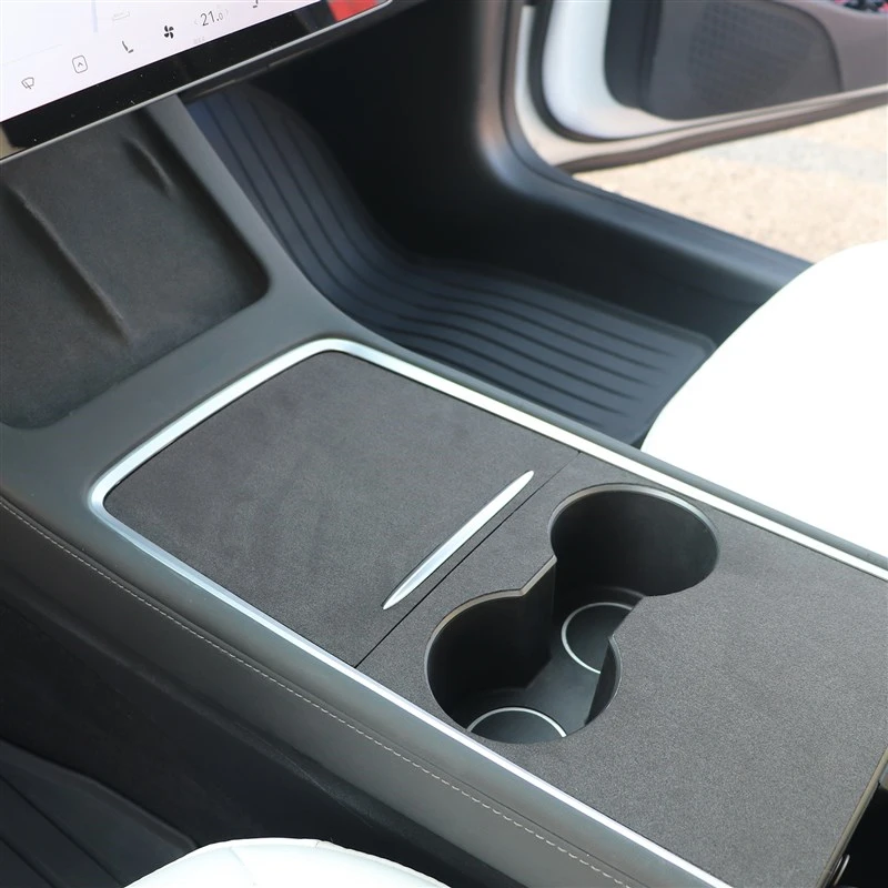 테슬라 모델 3 Y 2021-2026 모델 Y 주니퍼 3 하이랜드 센터 콘솔 보호 커버 스웨이드 소재 중앙 패널 스크래치 방지 스티커